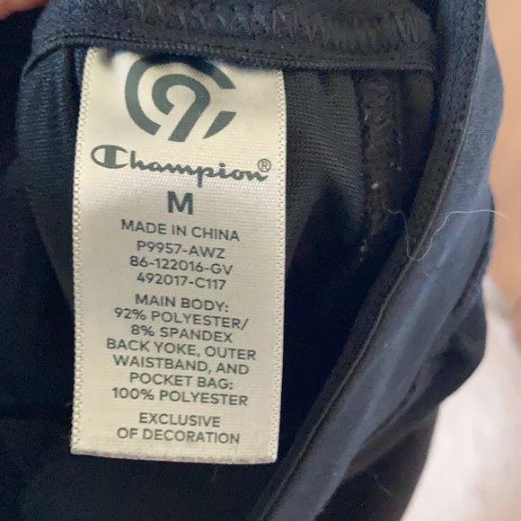 💜$5ifbundle3 champion black jogger pant with zipper details men's size M - Picture 15 of 16